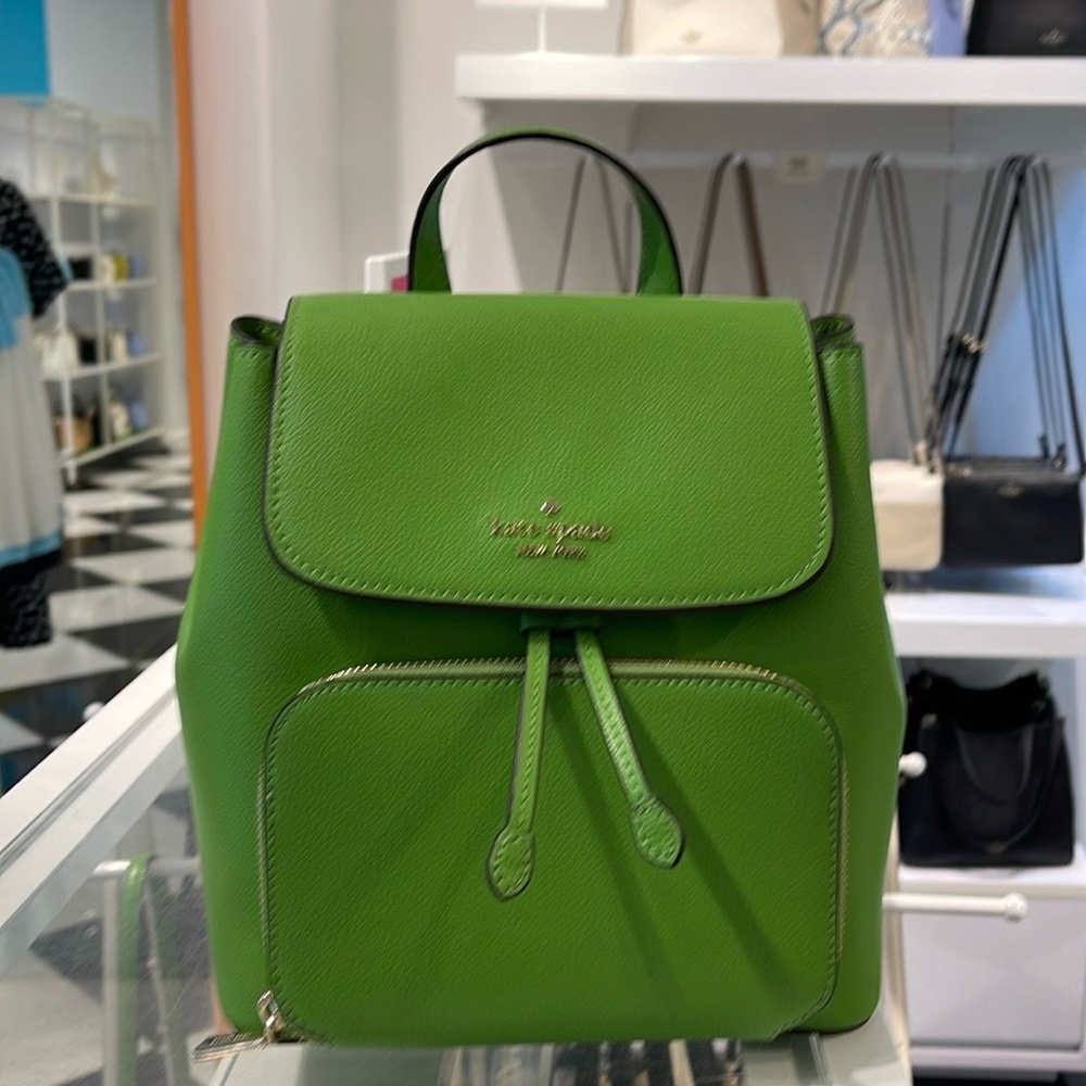 Kate Spade Kristi Medium Flap Backpack 
Turtle Green 
NWT - Picture 16 of 16
